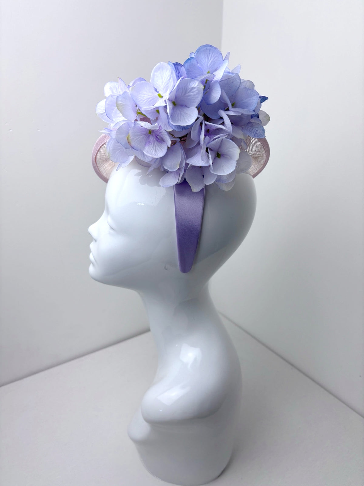 The Lilac Bloom – Pale Pink & Lavender Floral Fascinator