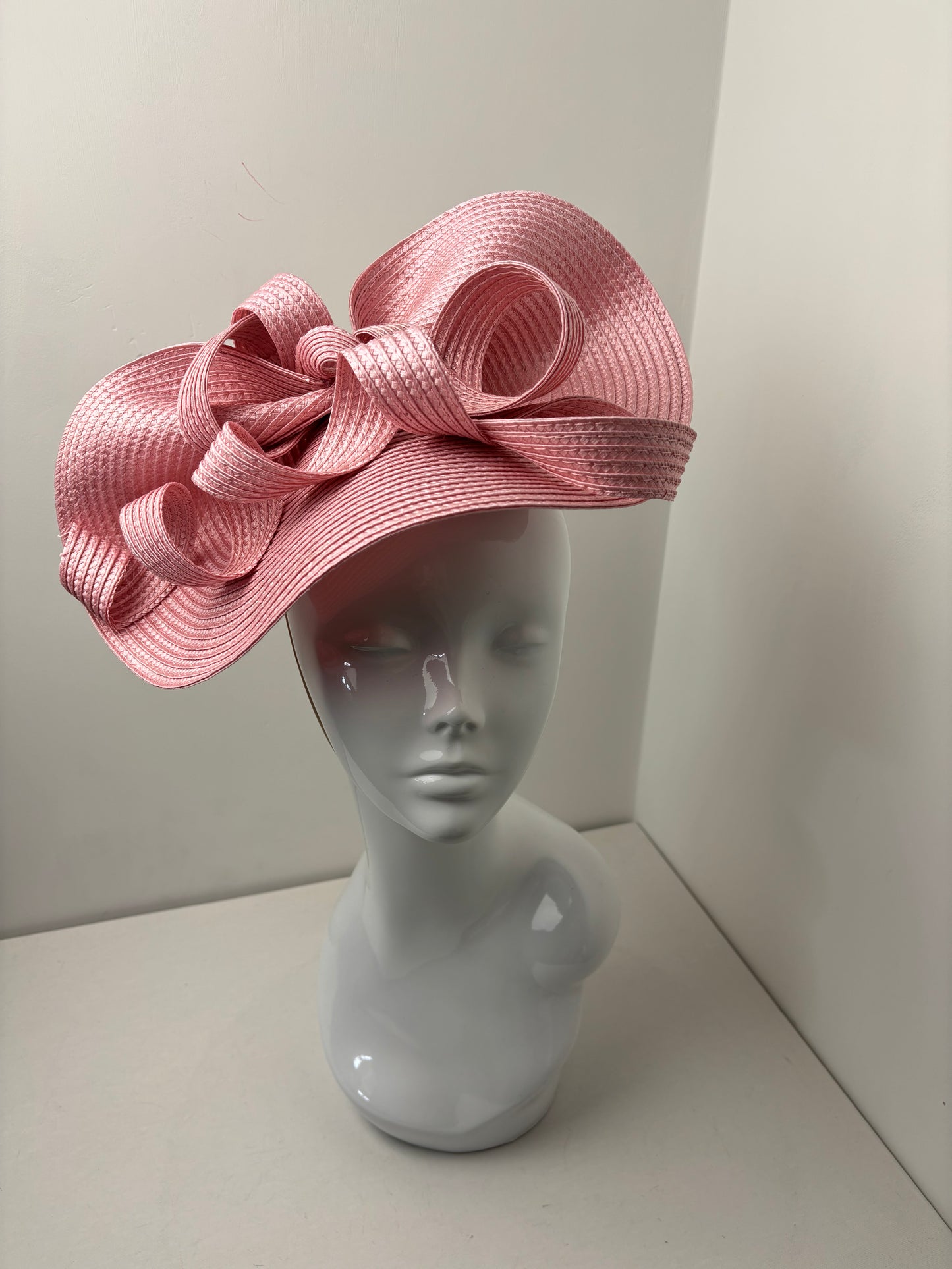 Bespoke Pink Woven Loop Fascinator