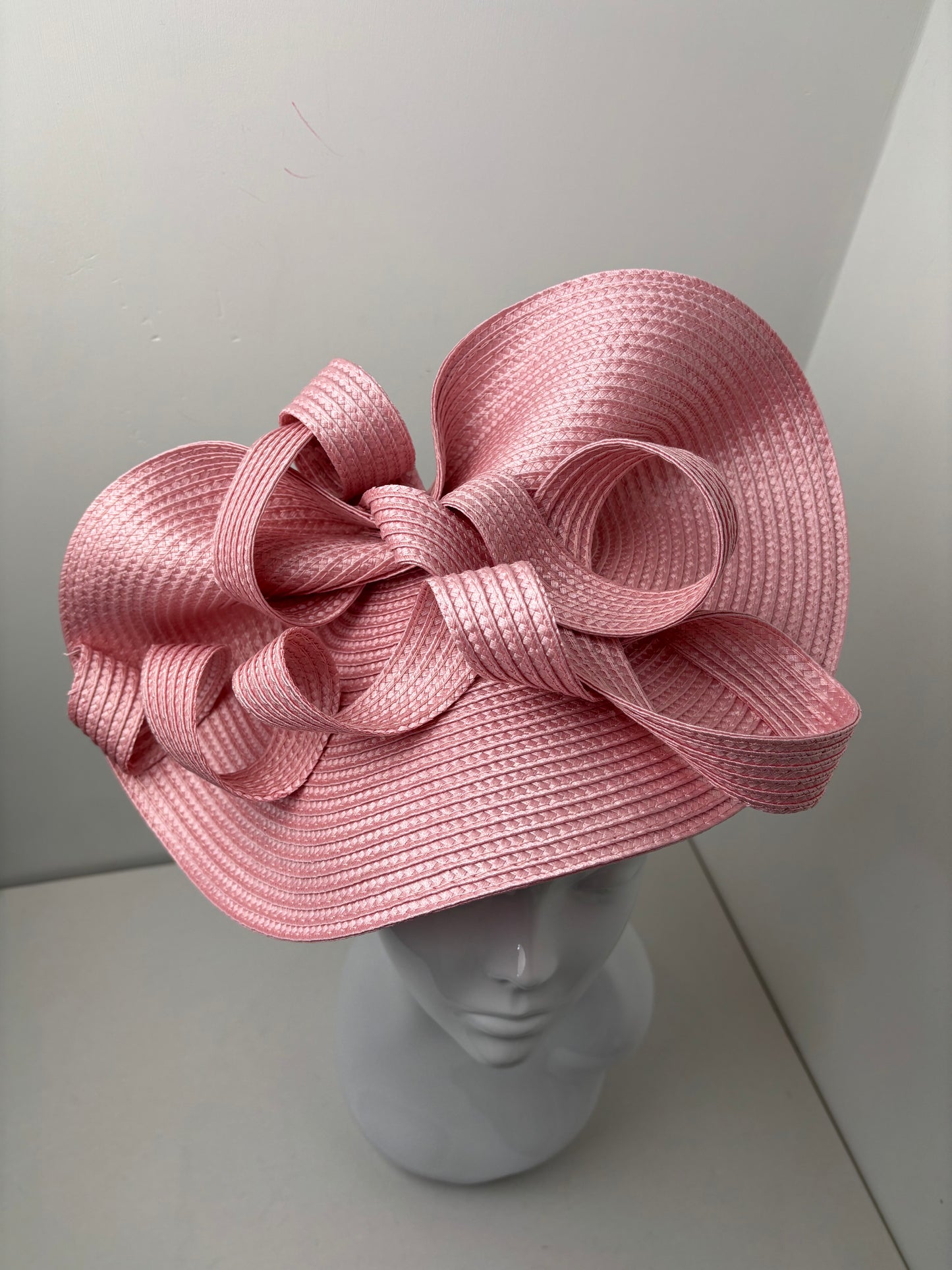 Bespoke Pink Woven Loop Fascinator