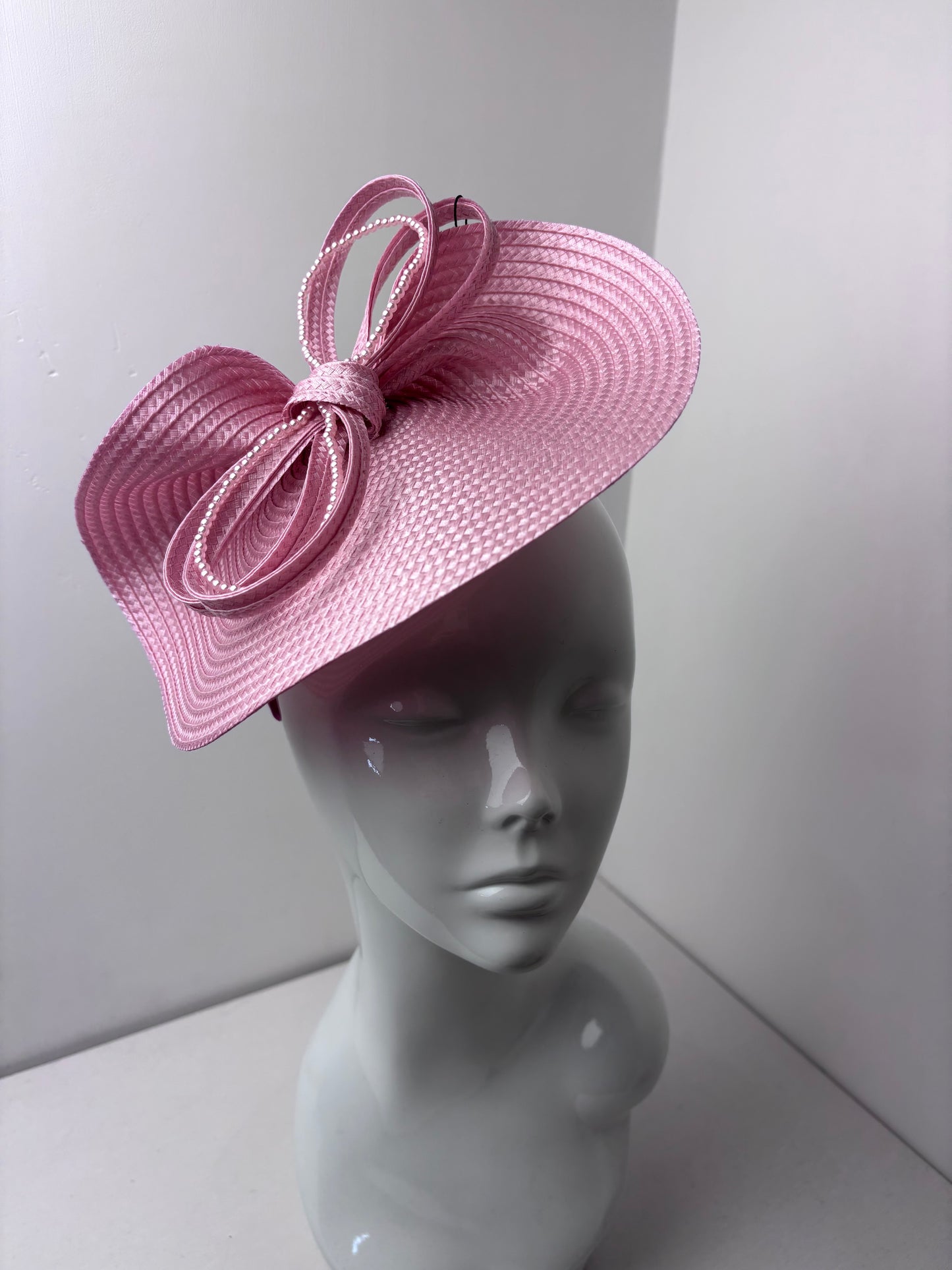 Bespoke Pale Pink Pearl Detail Fascinator