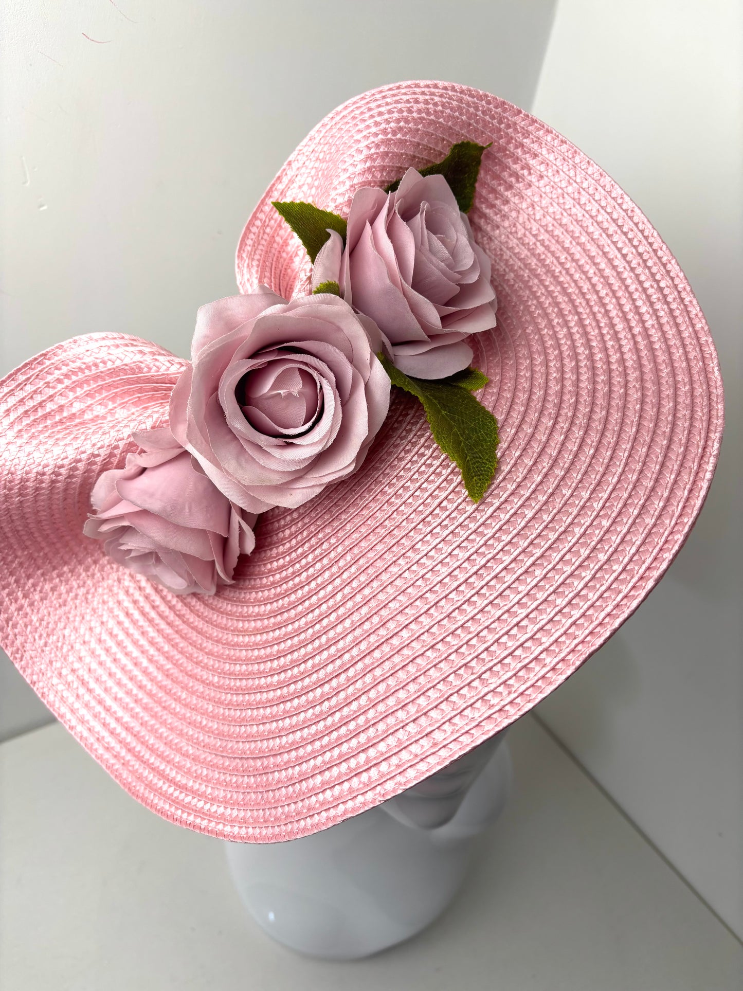 Bespoke Blush Pink Floral Woven Hatinator