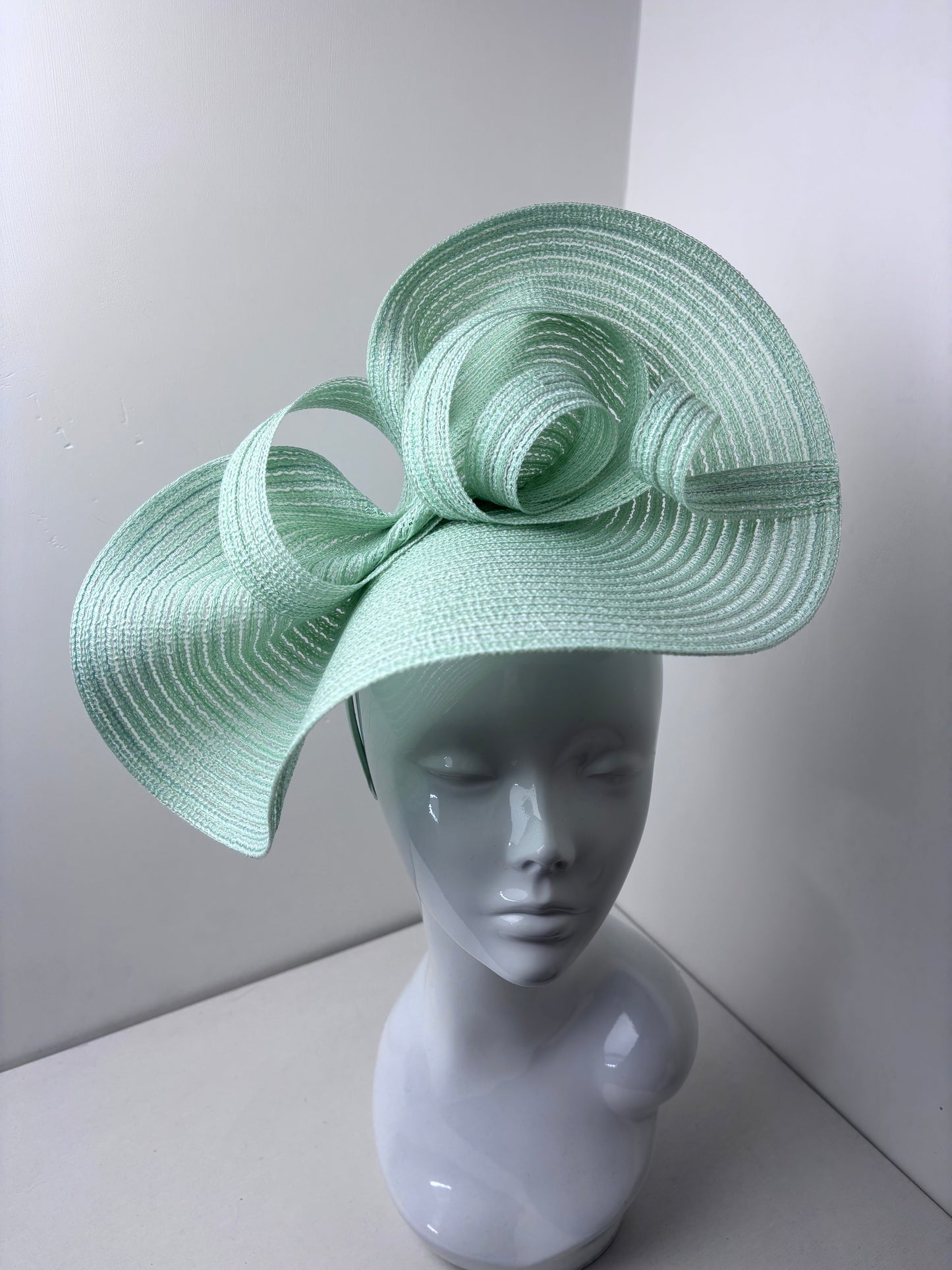 The Lindisfarne Mint Green Sculptural Headpiece