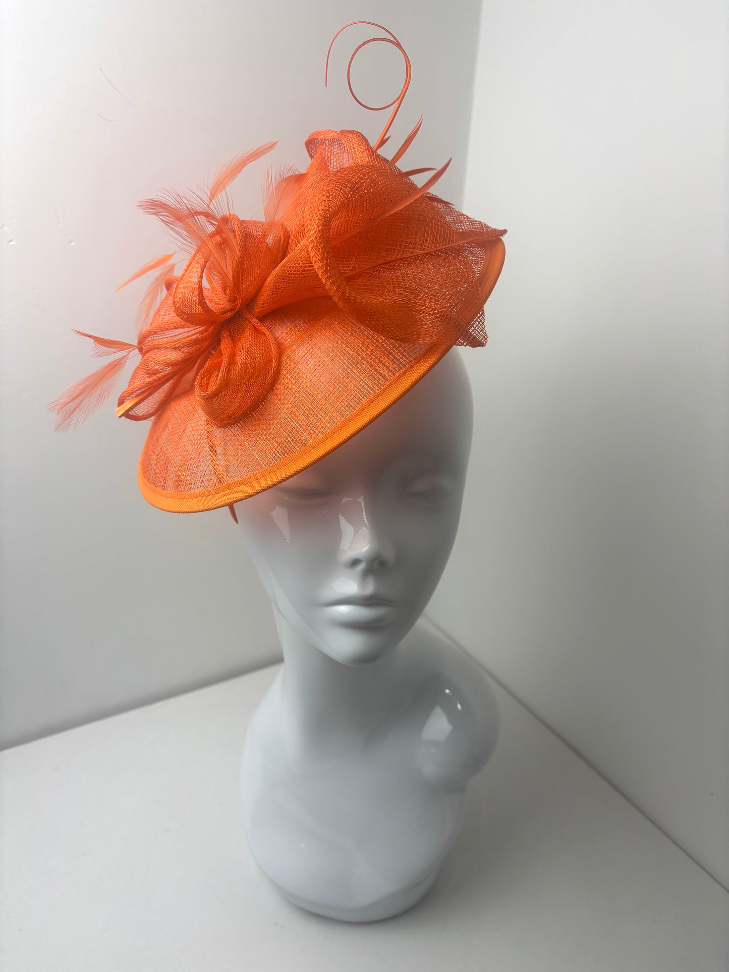 Bright Orange Lily Hatinator Ladies Fascinators