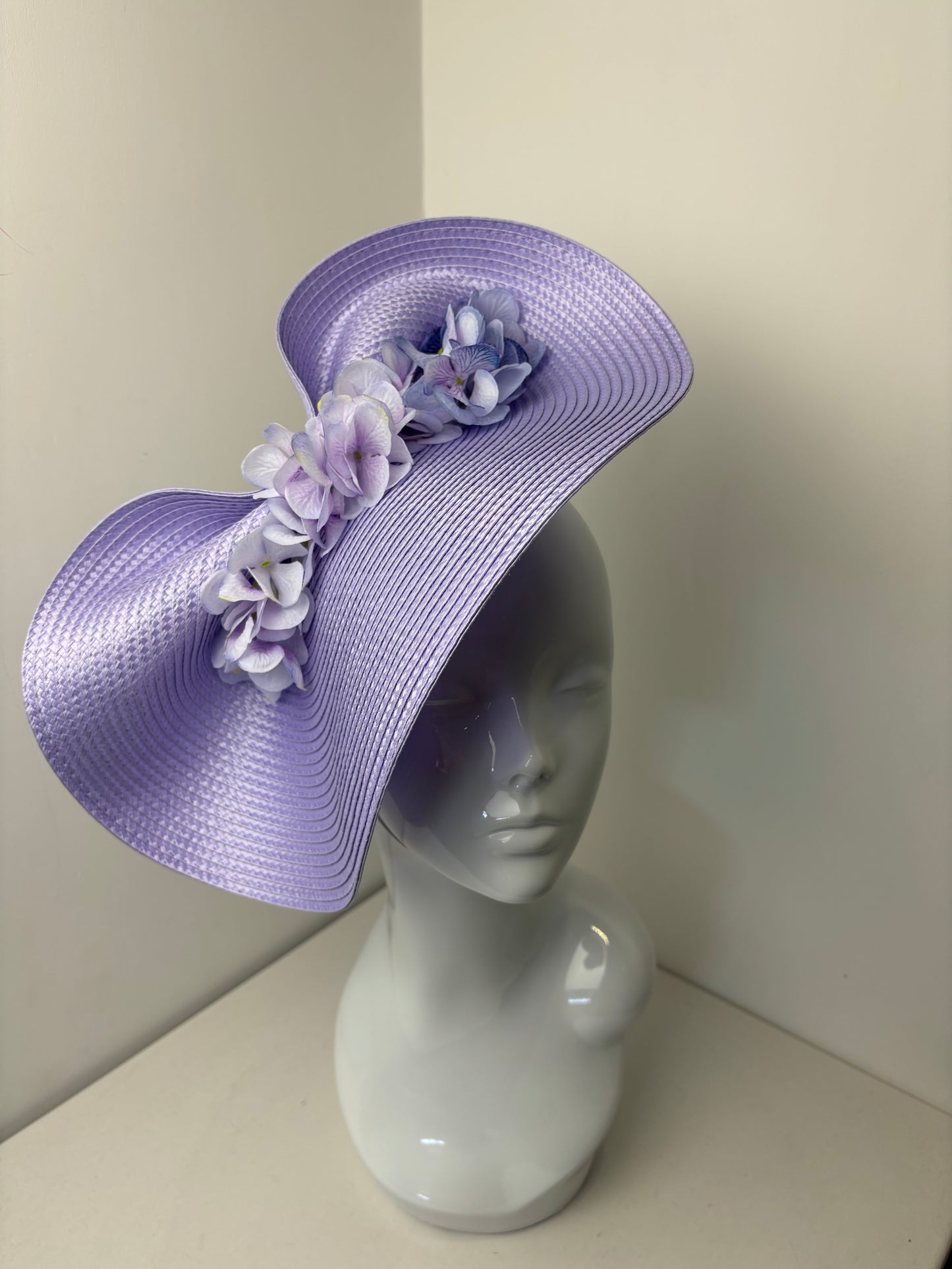 Bespoke Lilac Floral Sculpted Fascinator