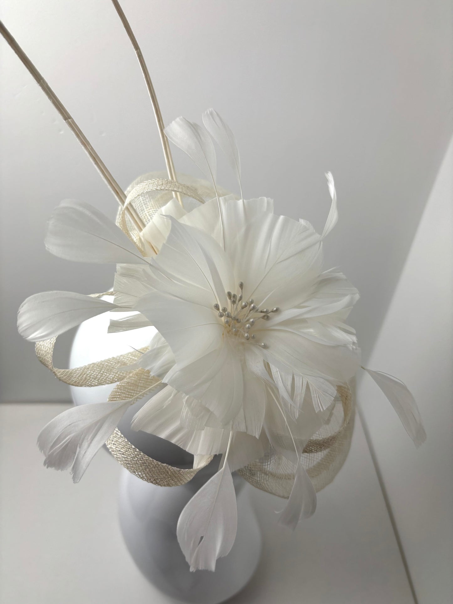 Antara Bloom Off White Ivory Fascinator