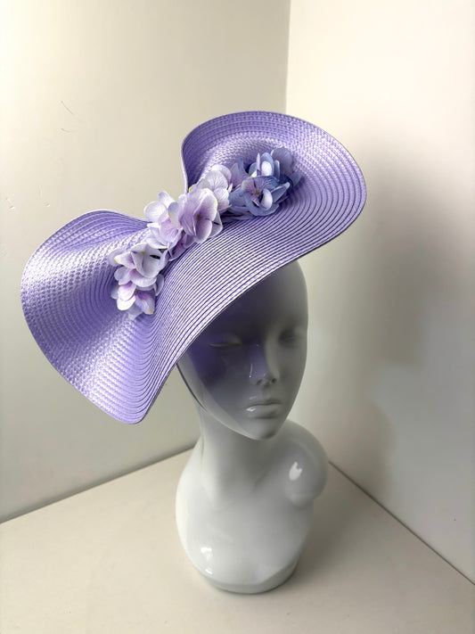 Bespoke Lilac Floral Sculpted Fascinator