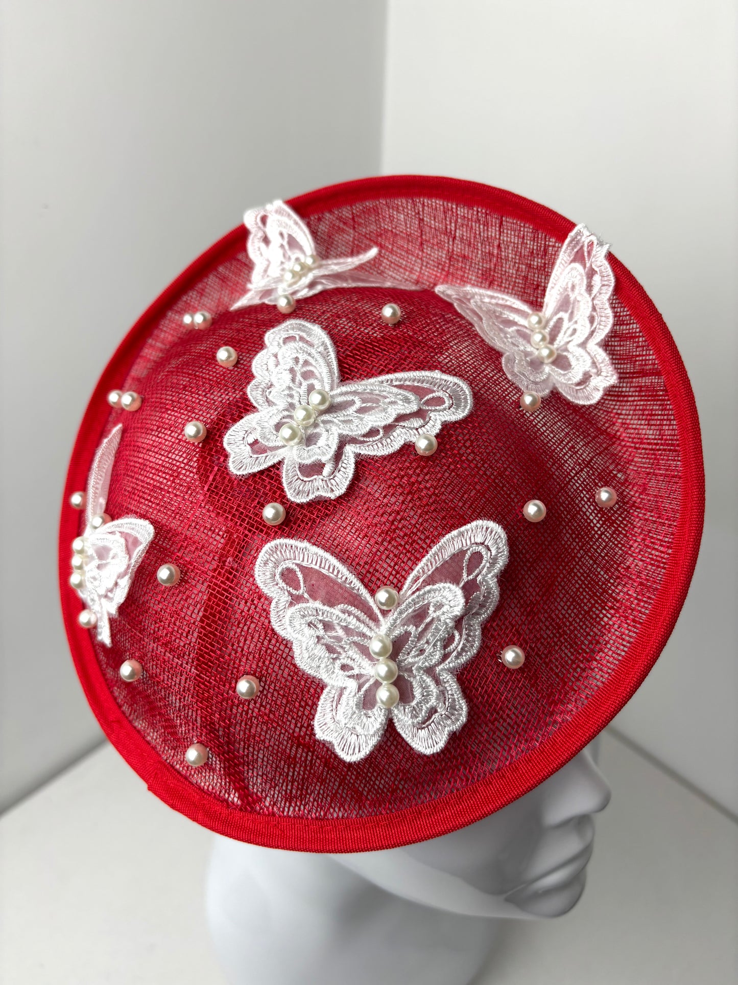 Bespoke Ruby Halo Fascinator