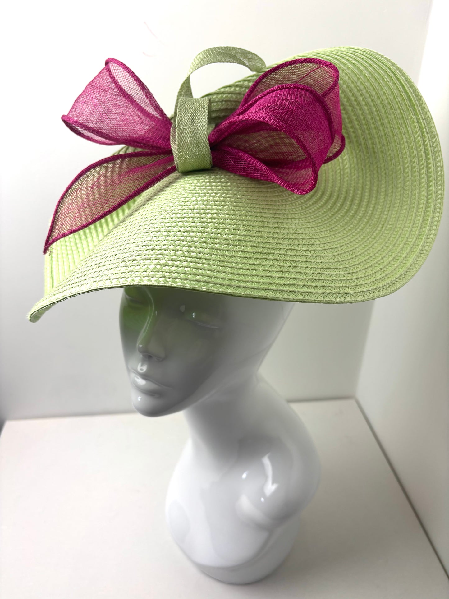 Bespoke Lime & Fuchsia Pink Woven Hatinator