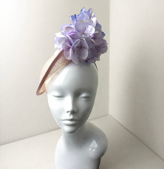 Bespoke Lilac Hydrangea Fascinator