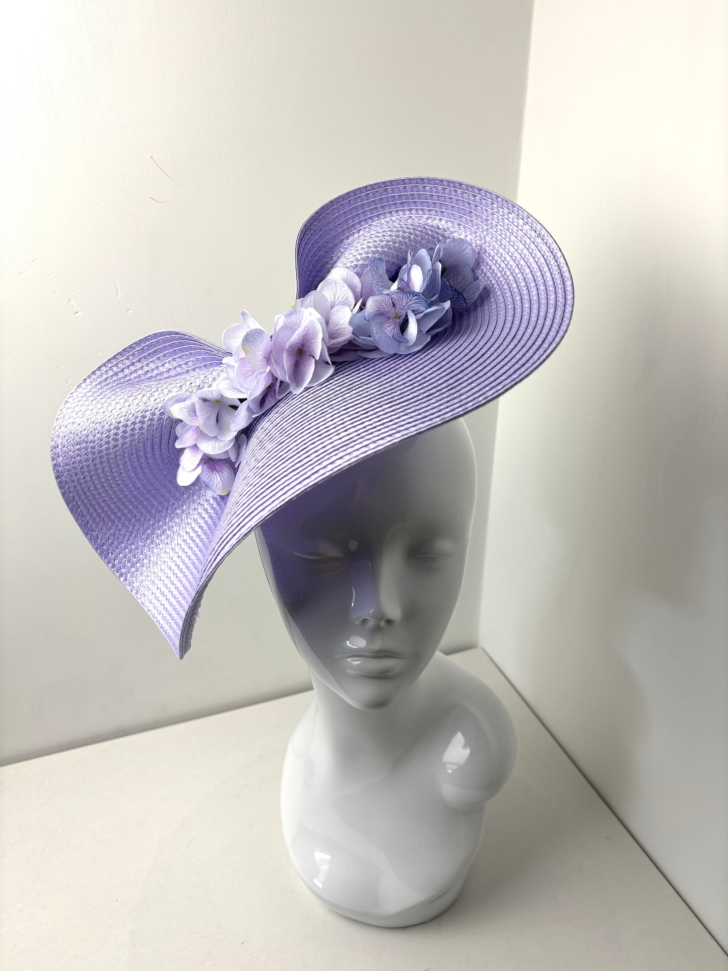 Bespoke Lilac Floral Sculpted Fascinator