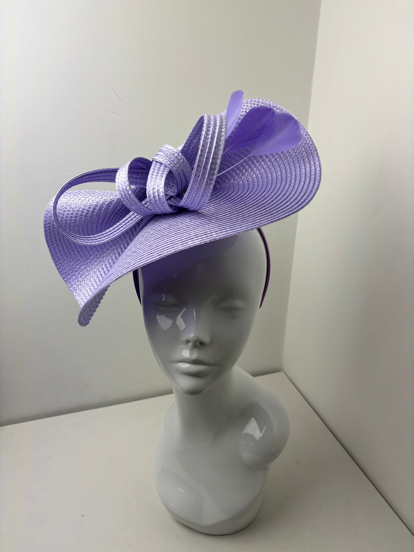 Bespoke Lilac Woven Fascinator