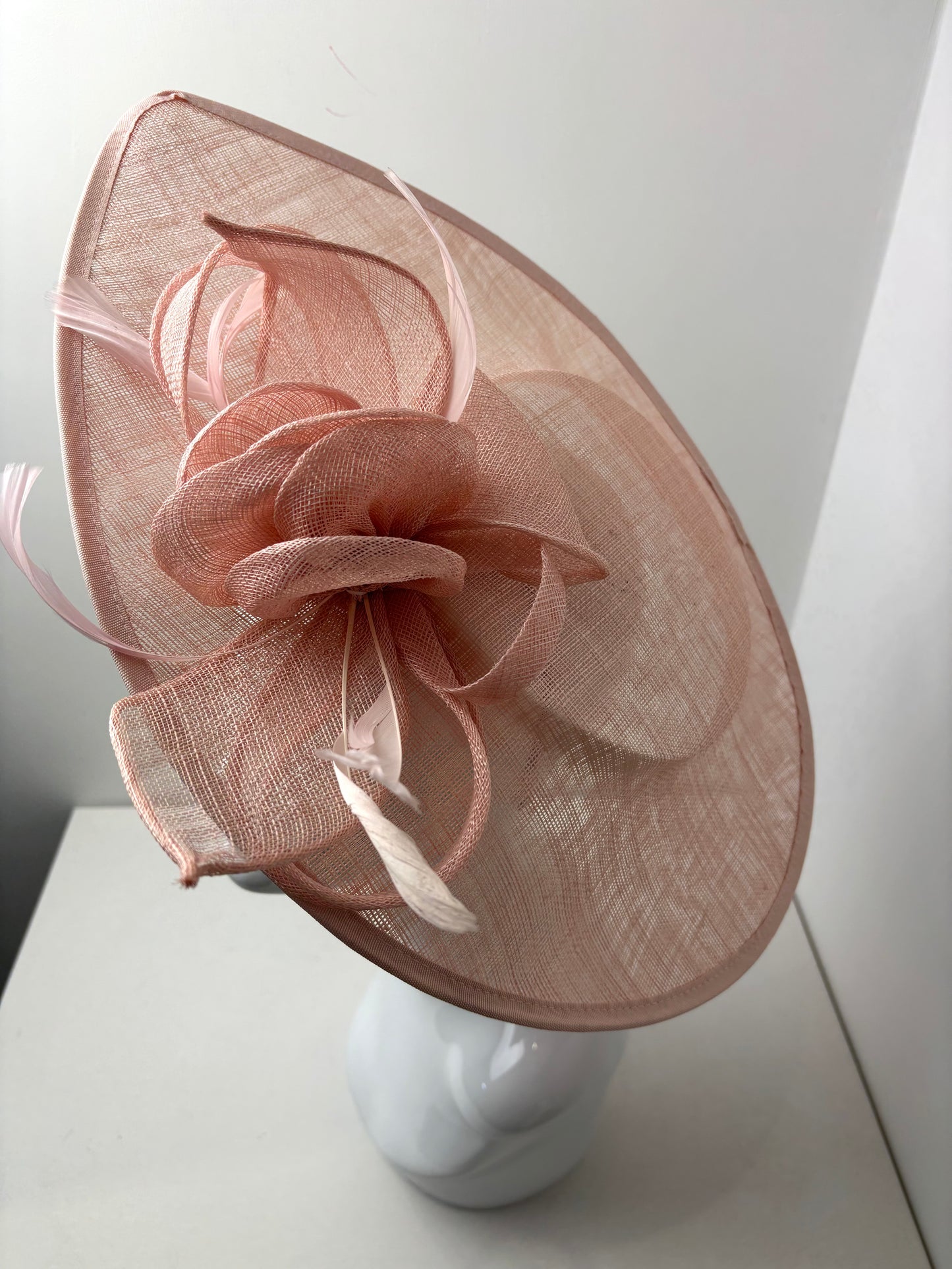 Bespoke Oversize Pink Teardrop Fascinator