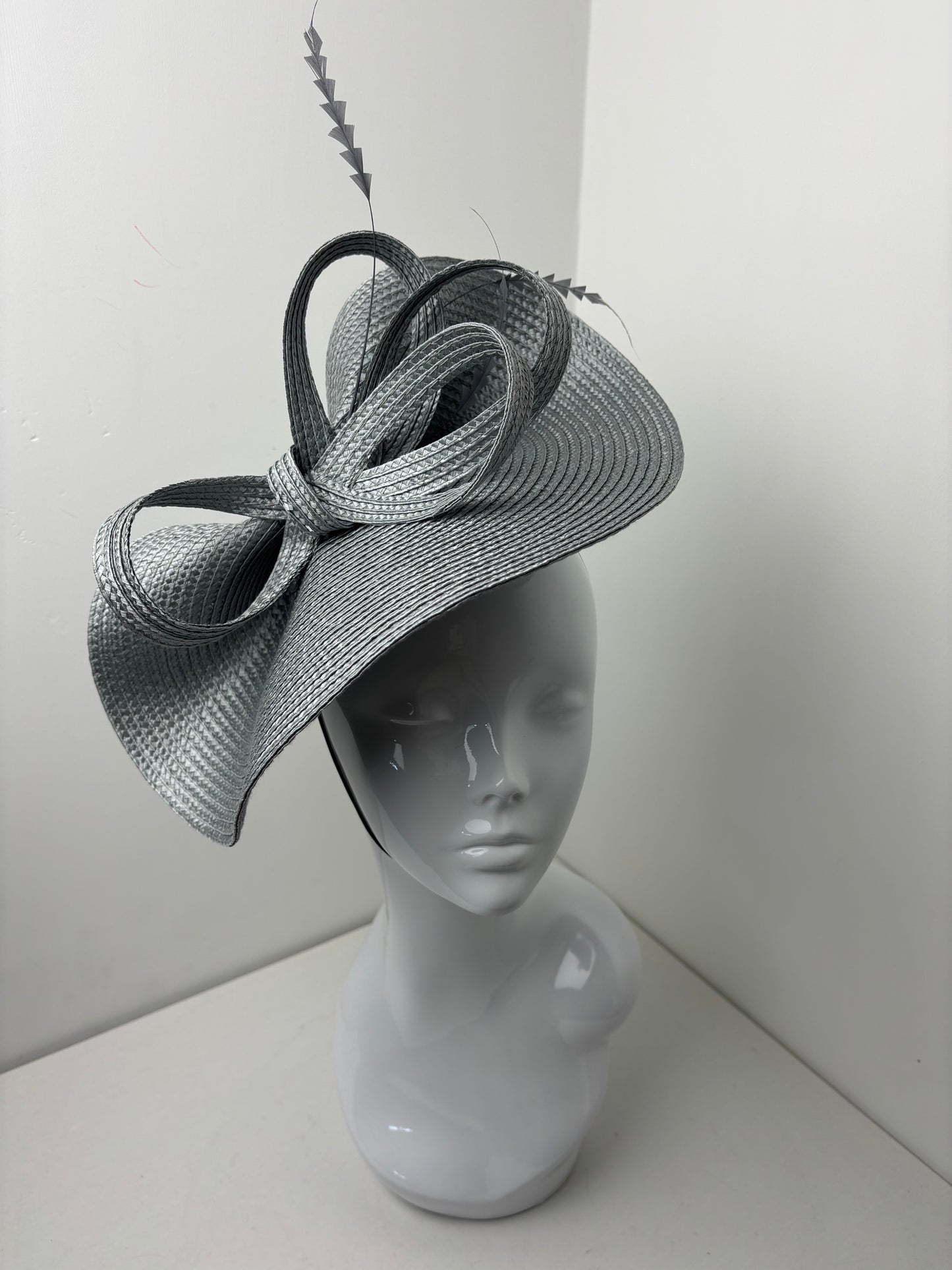 Bespoke Pewter Silver Loop Fascinator
