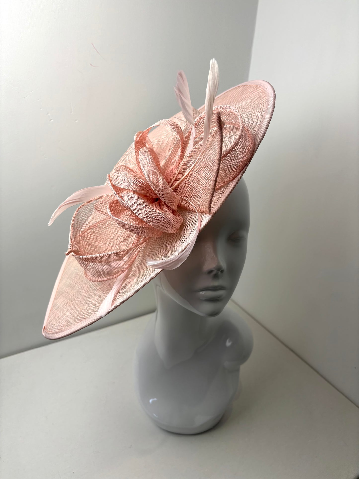 Bespoke Oversize Pink Teardrop Fascinator