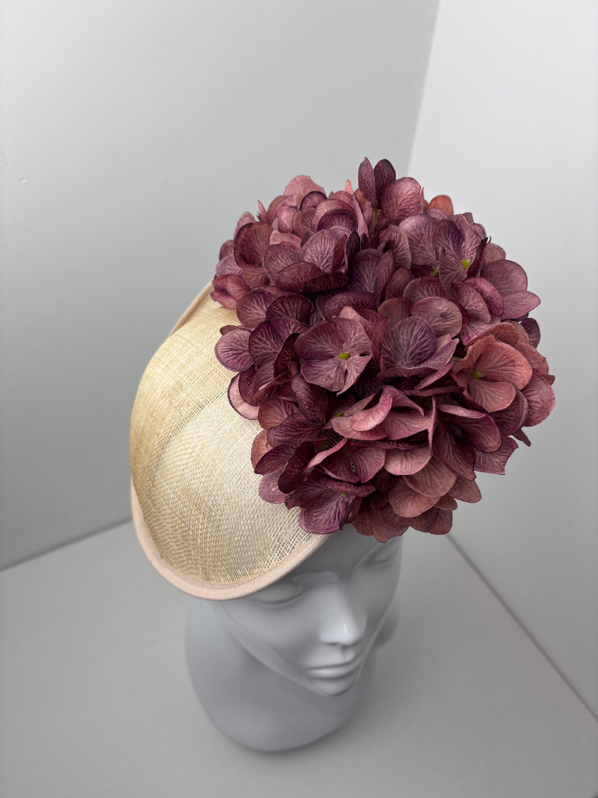 One Off Golden Hydrangea Fascinator