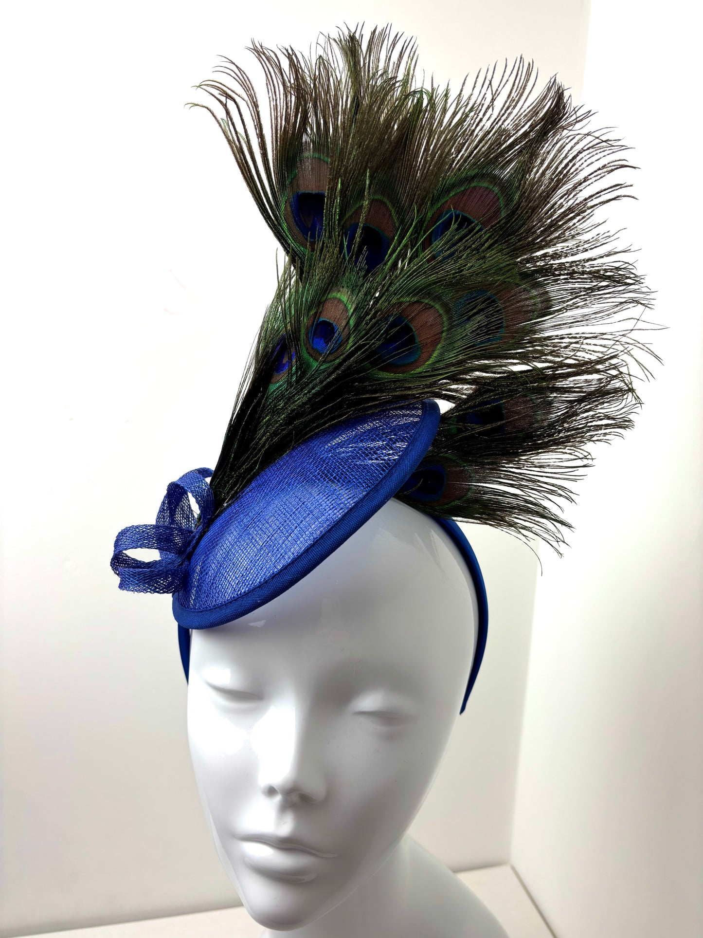 Bespoke Midnight Peacock Fascinator