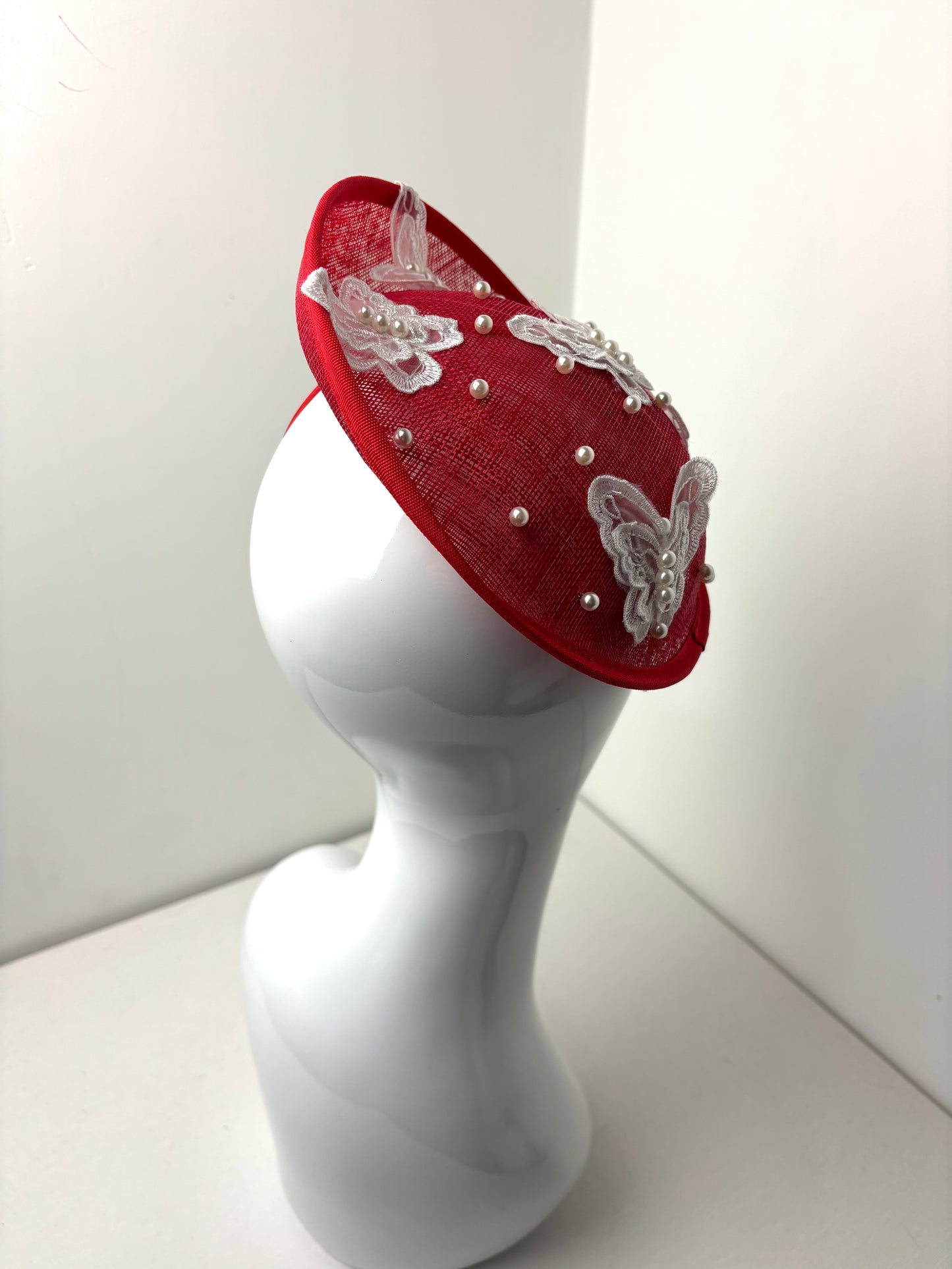 Bespoke Ruby Halo Fascinator