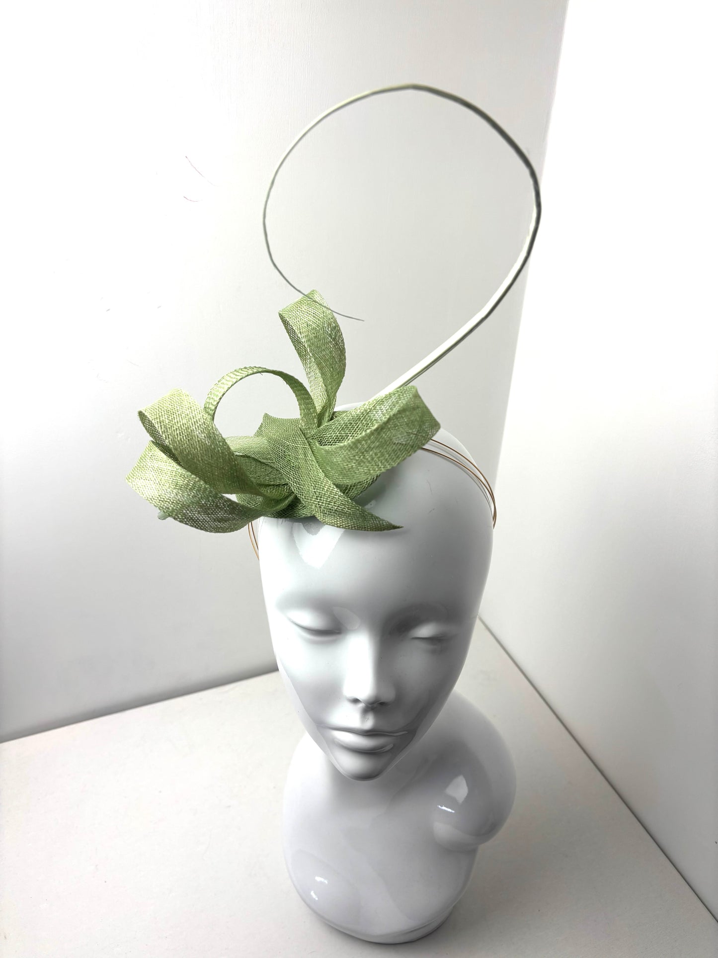 Bespoke Sage Green Statement Fascinator