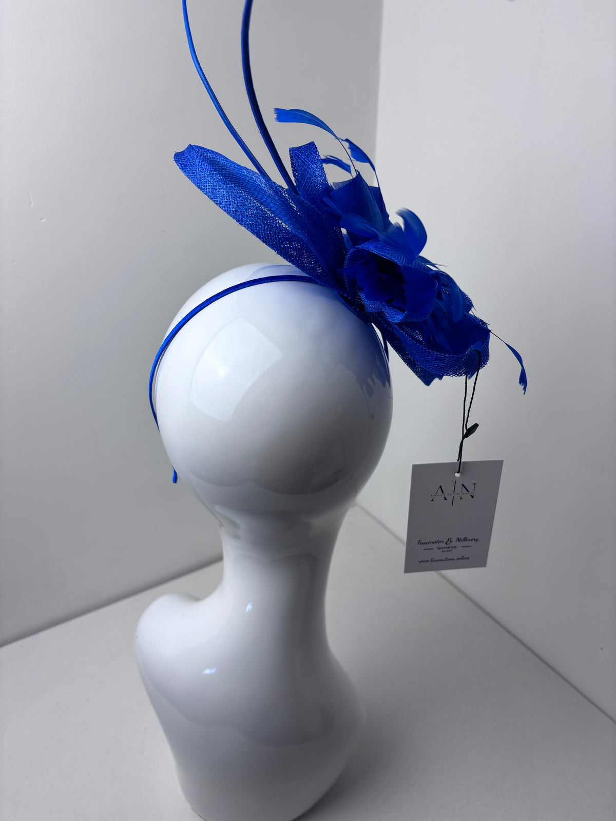 Floral Antara Bloom Bright Blue Fascinator