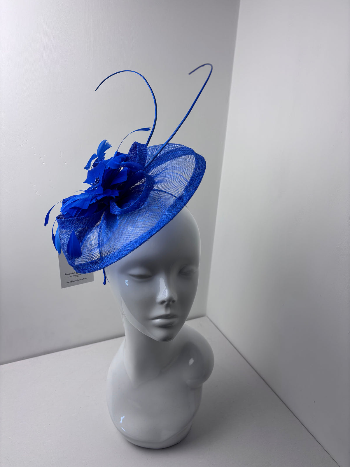 Floral Antara Bloom Bright Blue Fascinator