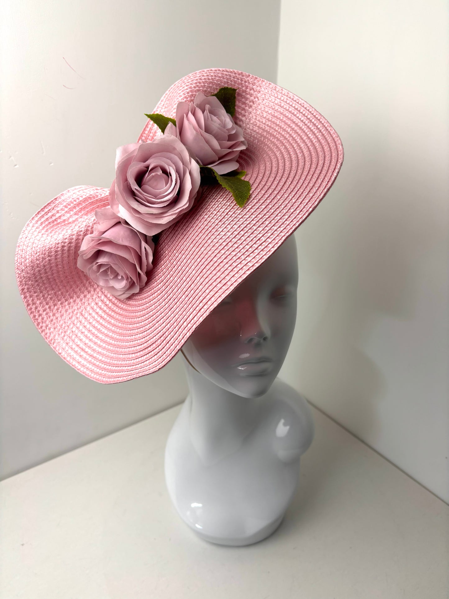 Bespoke Blush Pink Floral Woven Hatinator
