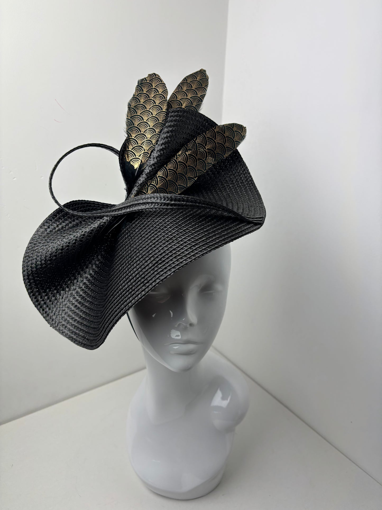 Bespoke Black and Gold Woven Hatinator