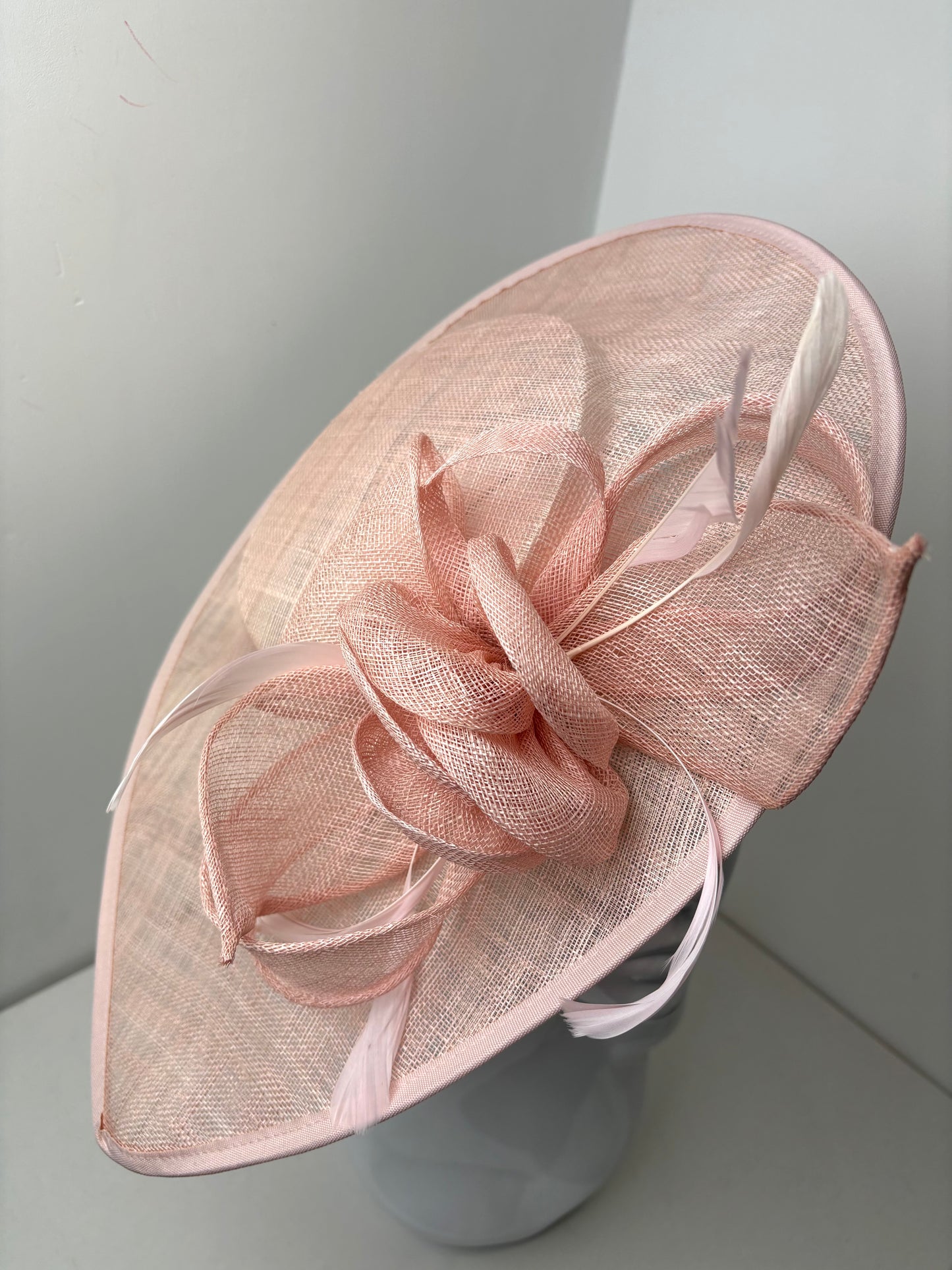 Bespoke Oversize Pink Teardrop Fascinator
