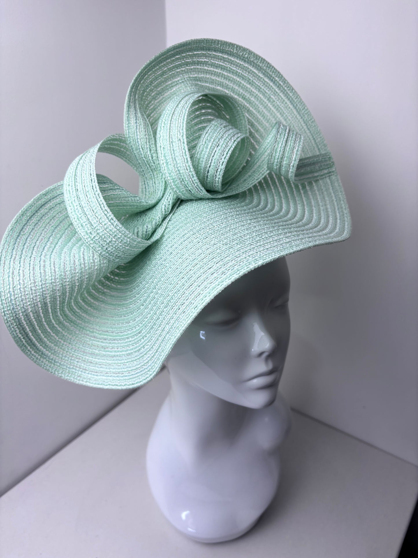 The Lindisfarne Mint Green Sculptural Headpiece