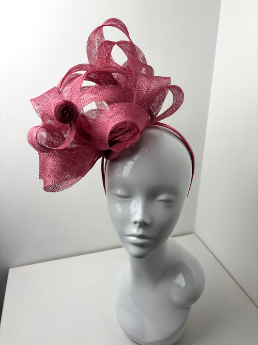 Bespoke Victorian Rose Structured Loop Fascinator