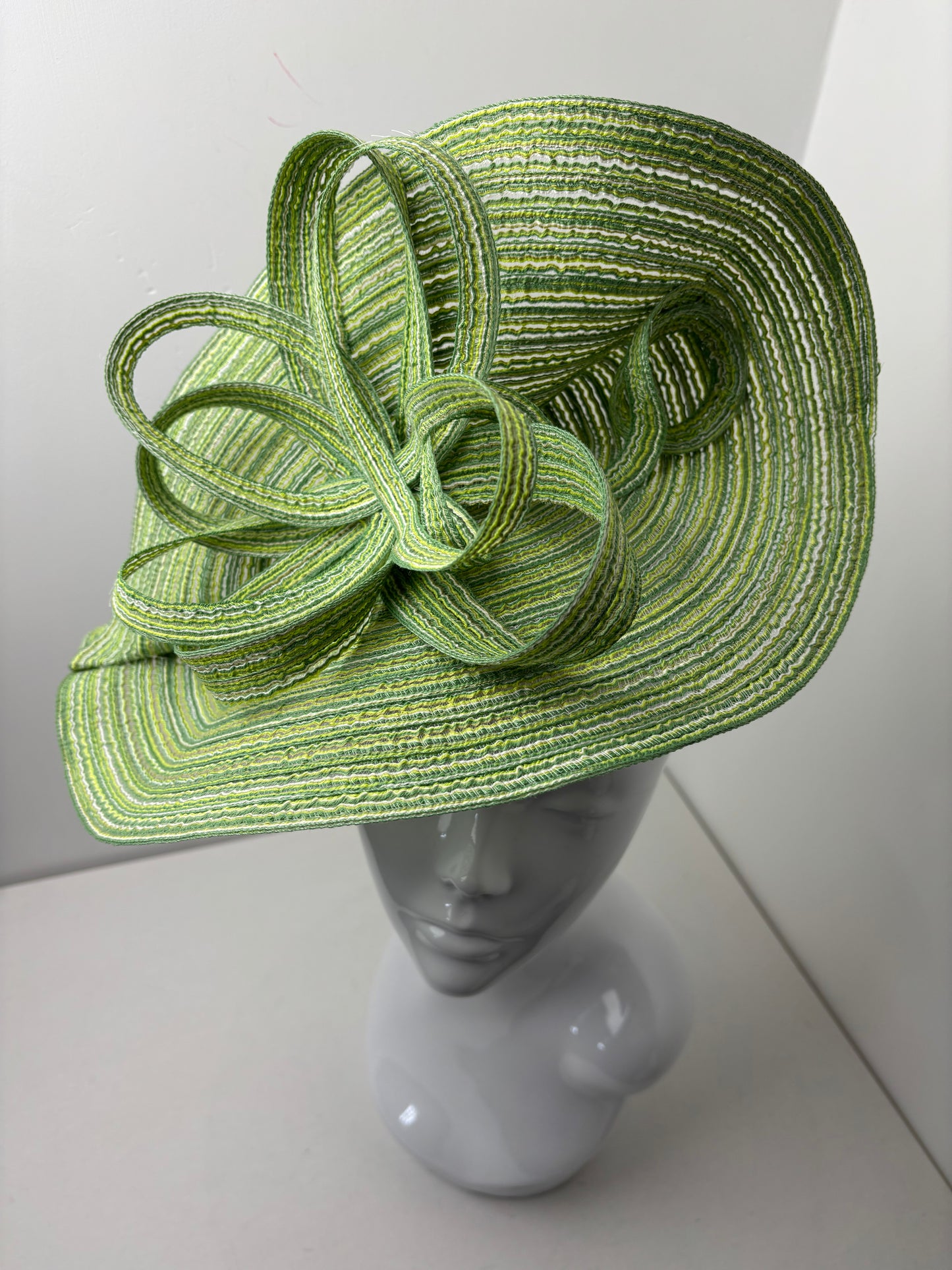 Bespoke Apple Green Sculpted Woven Hatinator