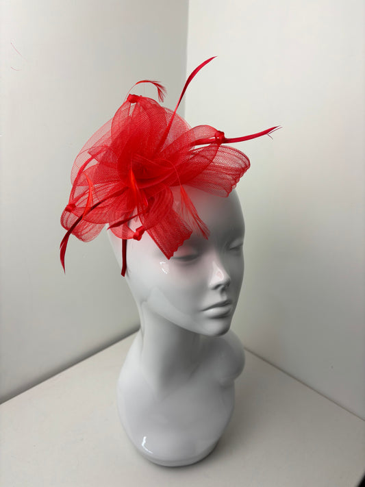 Promise Red Loop Fascinator