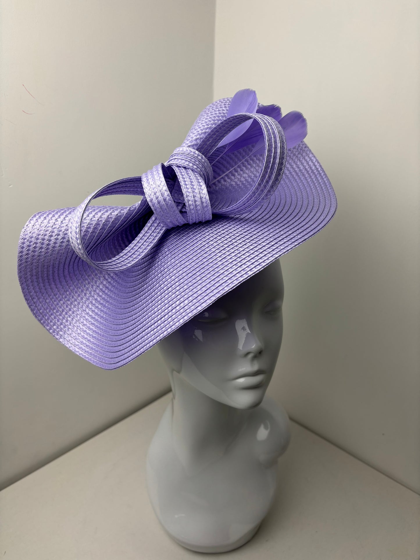 Bespoke Lilac Woven Fascinator