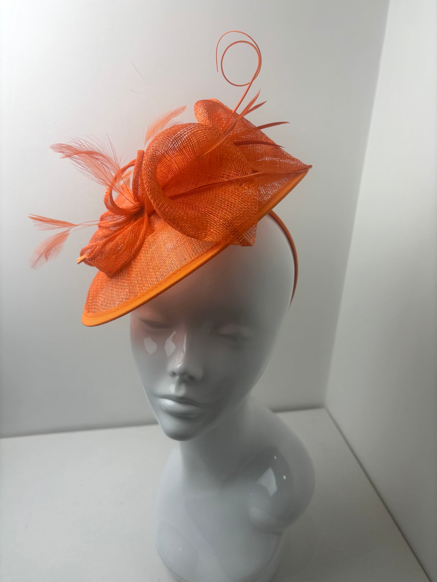 Bright Orange Lily Hatinator Ladies Fascinators