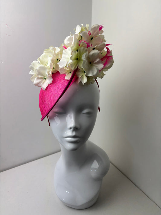 Bespoke Ophelia Pink Floral Fascinator