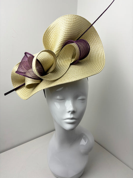 Bespoke Pale Gold & Plum Poly Braid Hatinator