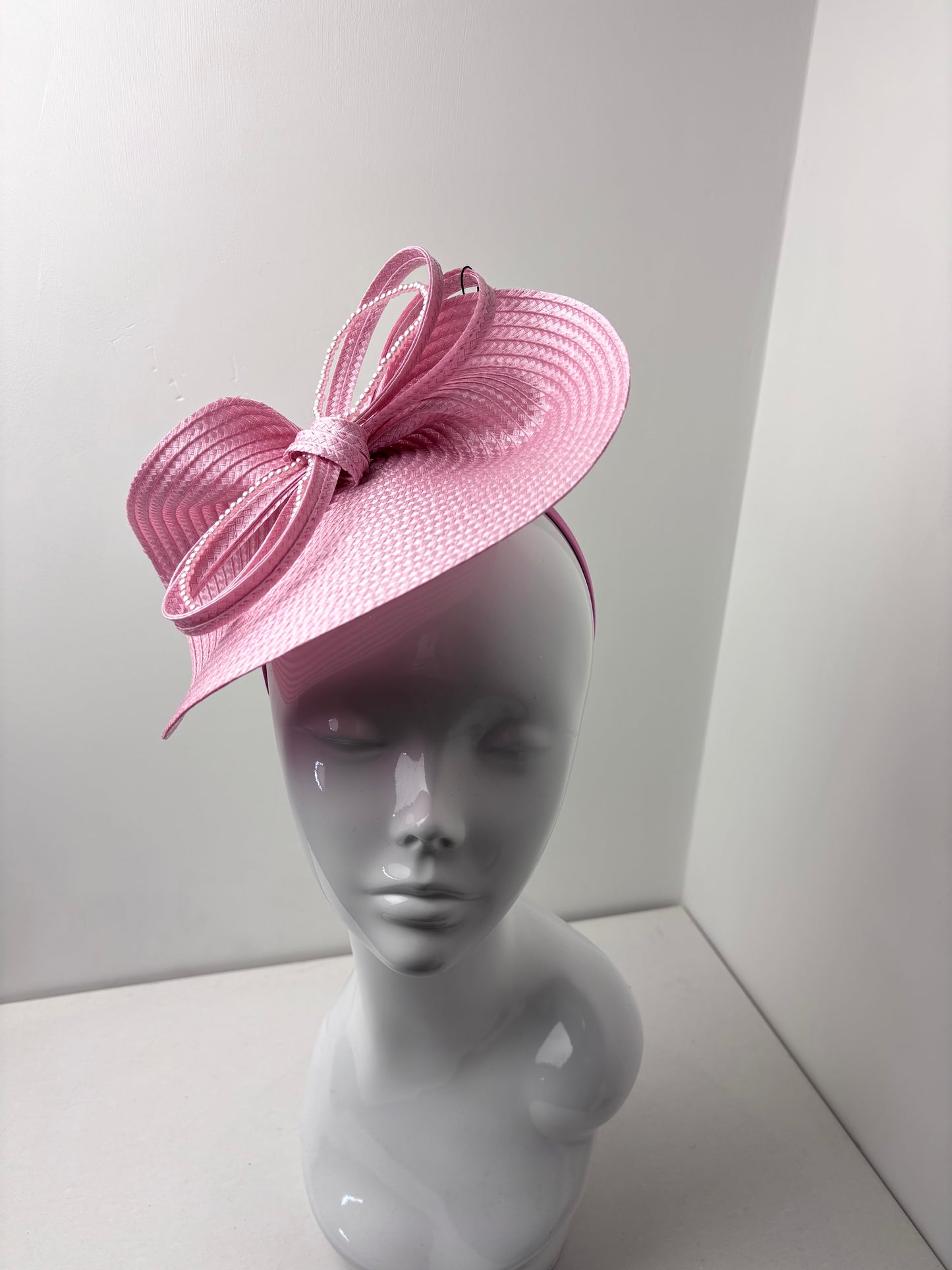 Bespoke Pale Pink Pearl Detail Fascinator
