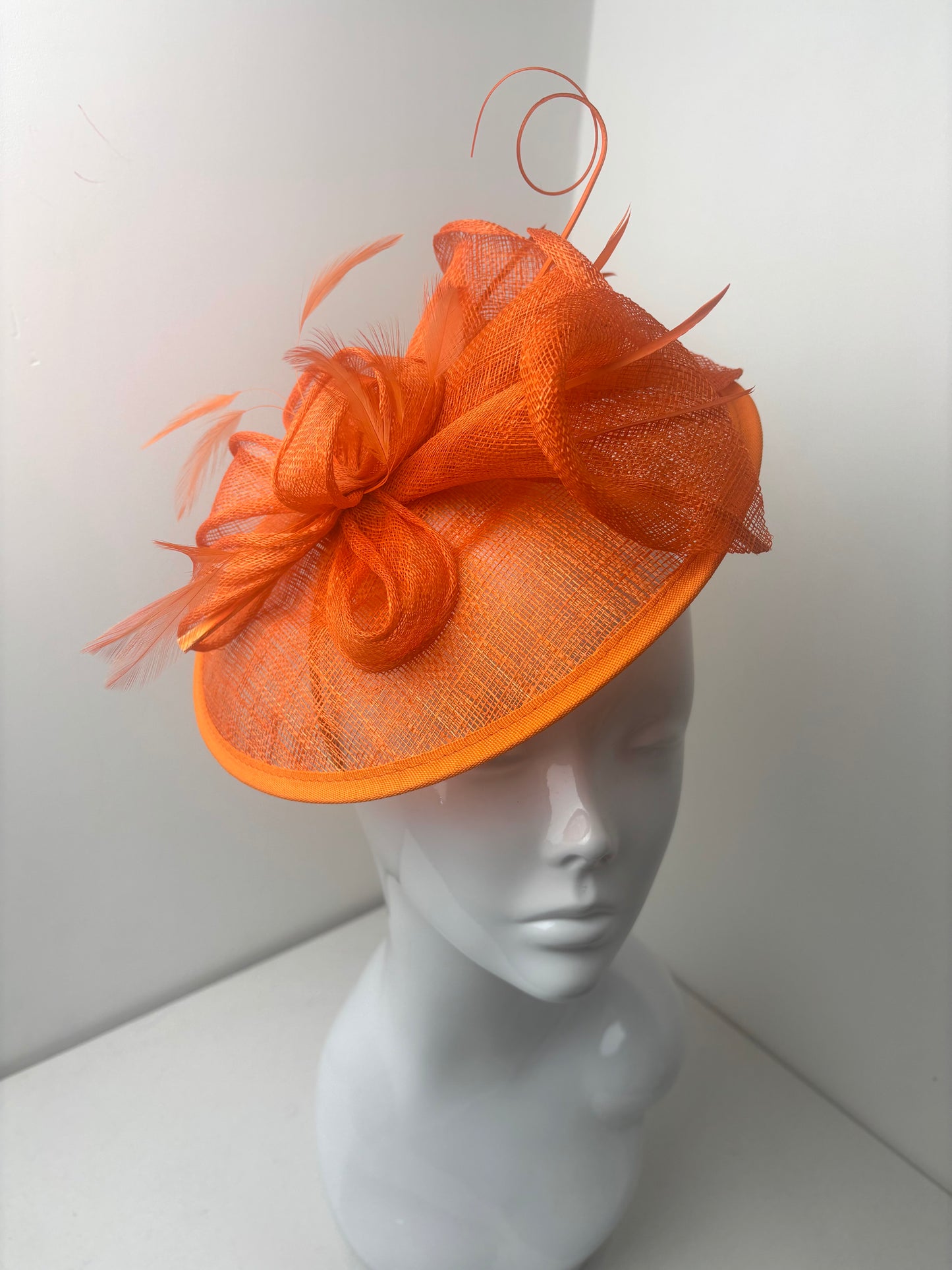 Bright Orange Lily Hatinator Ladies Fascinators
