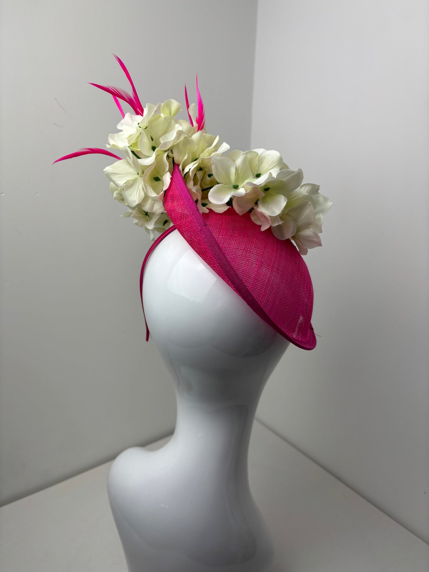 Bespoke Ophelia Pink Floral Fascinator