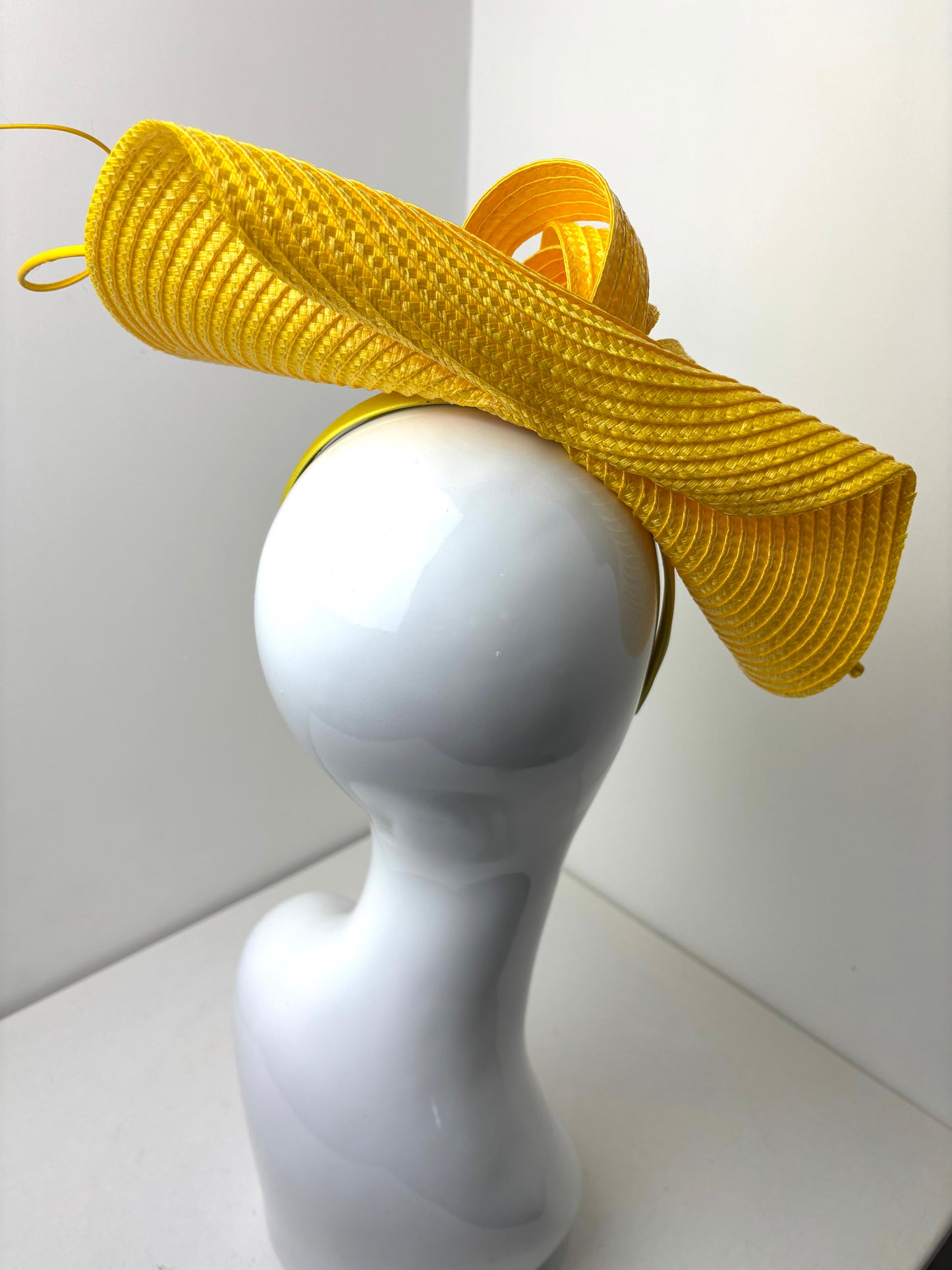 Bespoke Radiant Yellow Sculptural Fascinator Hat