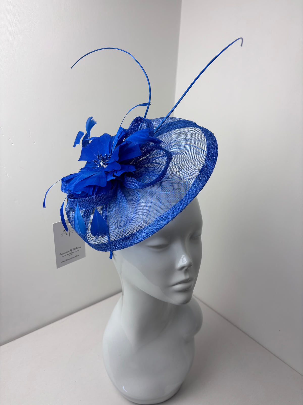 Floral Antara Bloom Bright Blue Fascinator