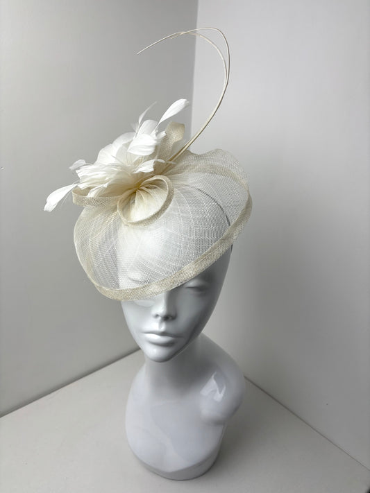 Antara Bloom Off White Ivory Fascinator