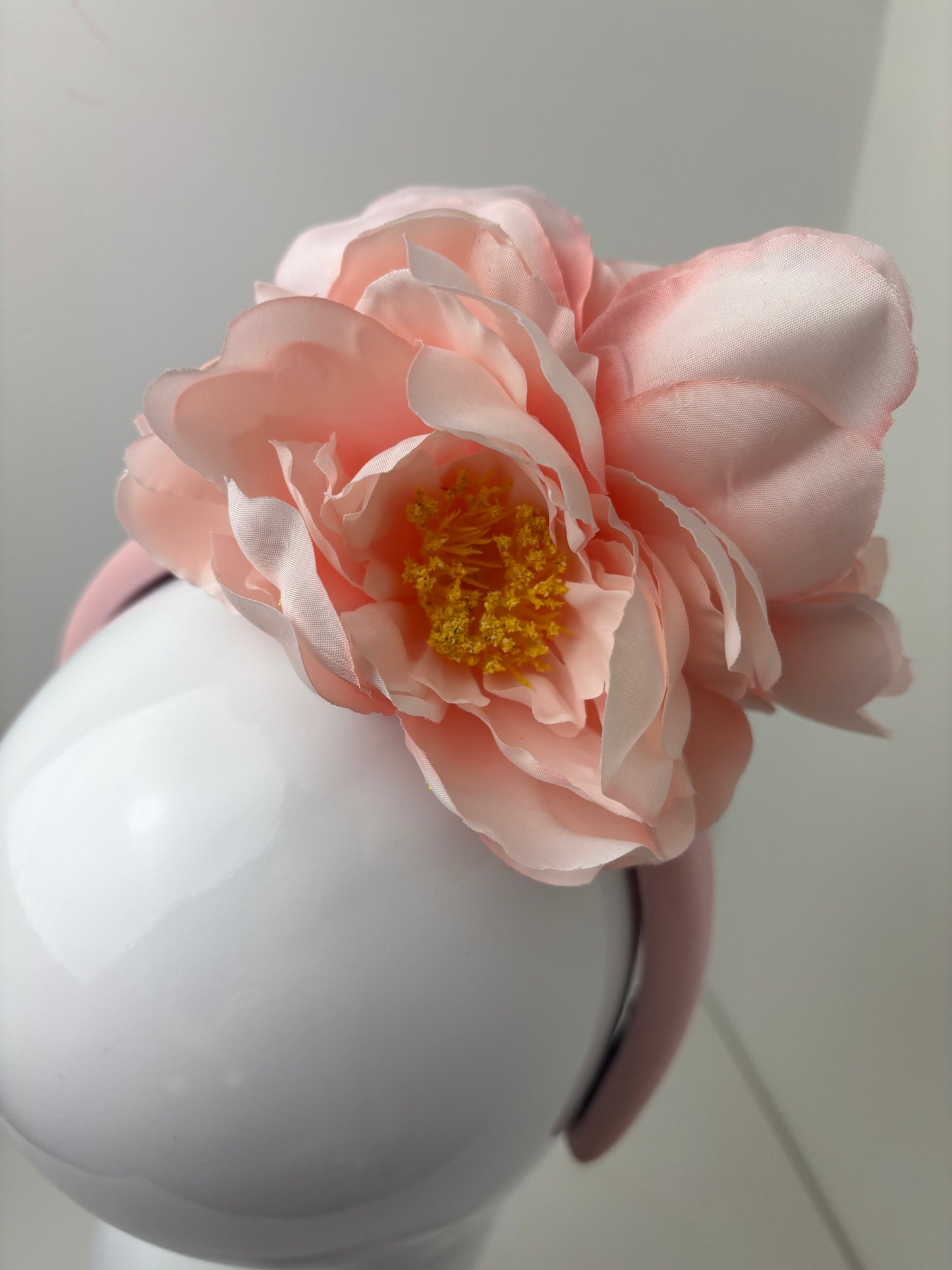 Bespoke Pink Peony Padded Halo Fascinator
