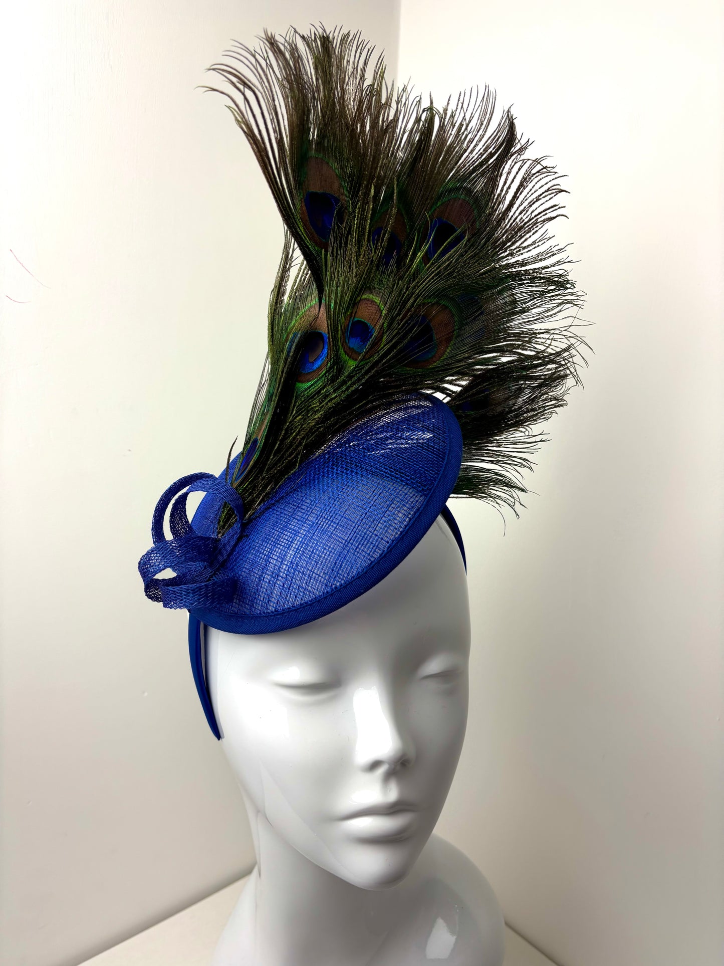 Bespoke Midnight Peacock Fascinator
