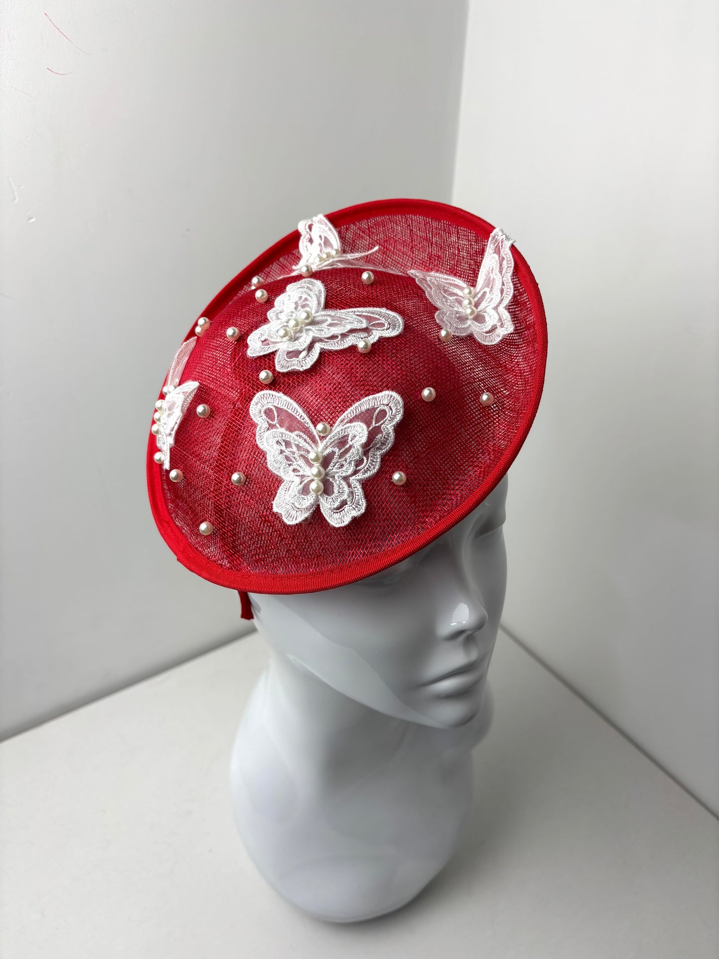 Bespoke Ruby Halo Fascinator