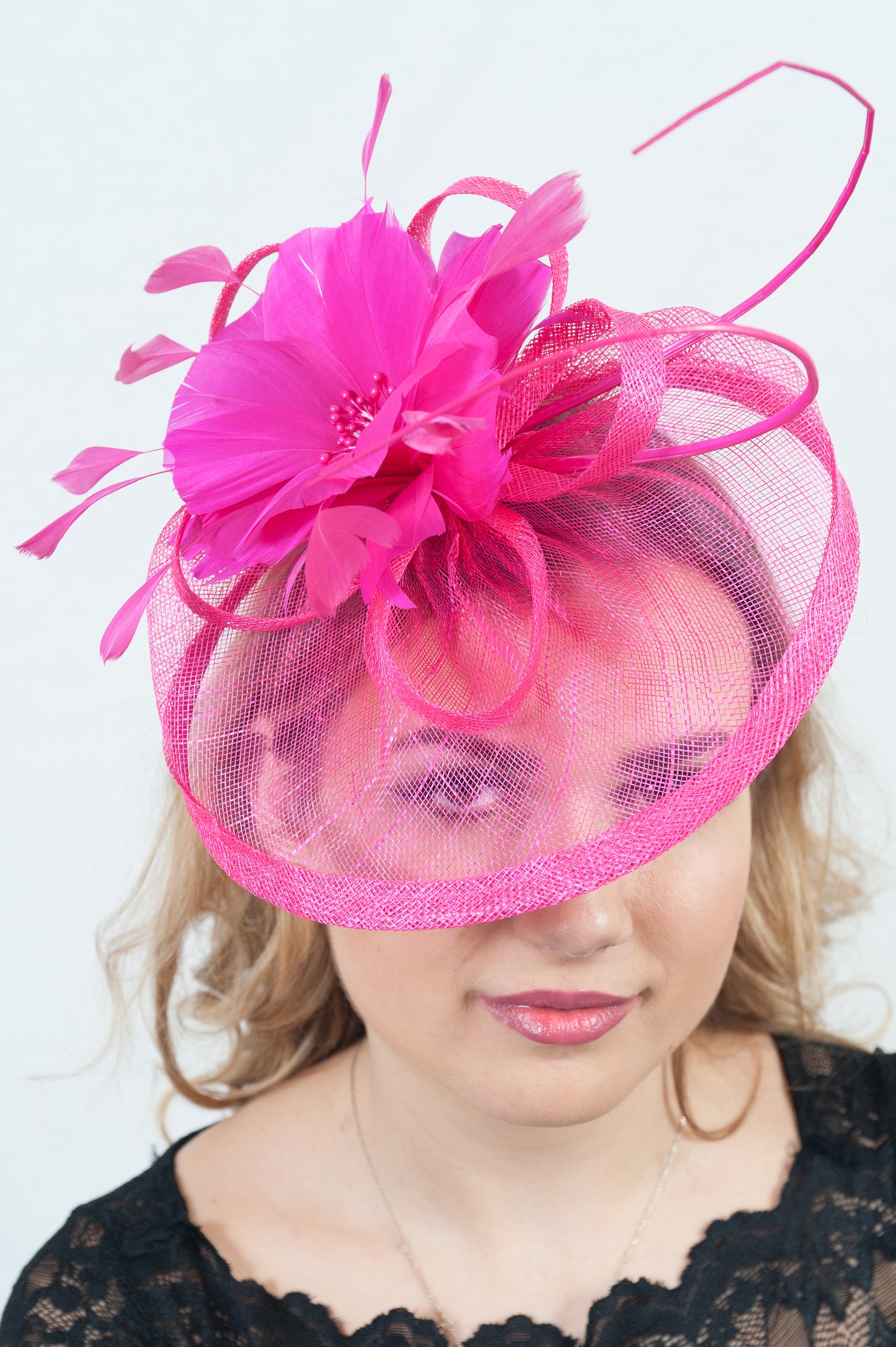 Floral Antara Bloom Bright Pink Fascinator