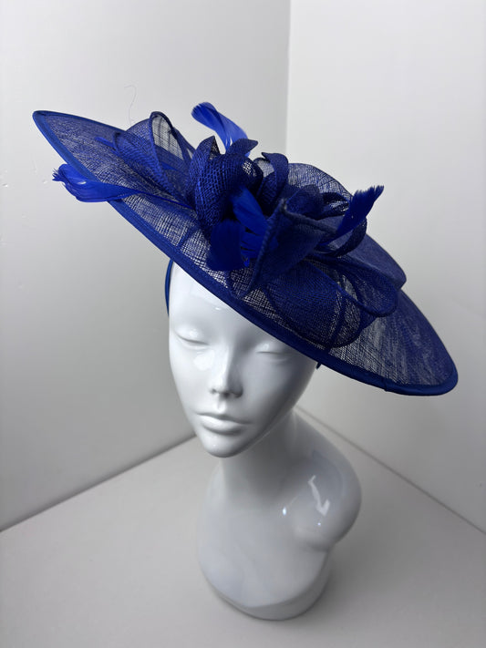 Oversize Royal Blue Teardrop Fascinator