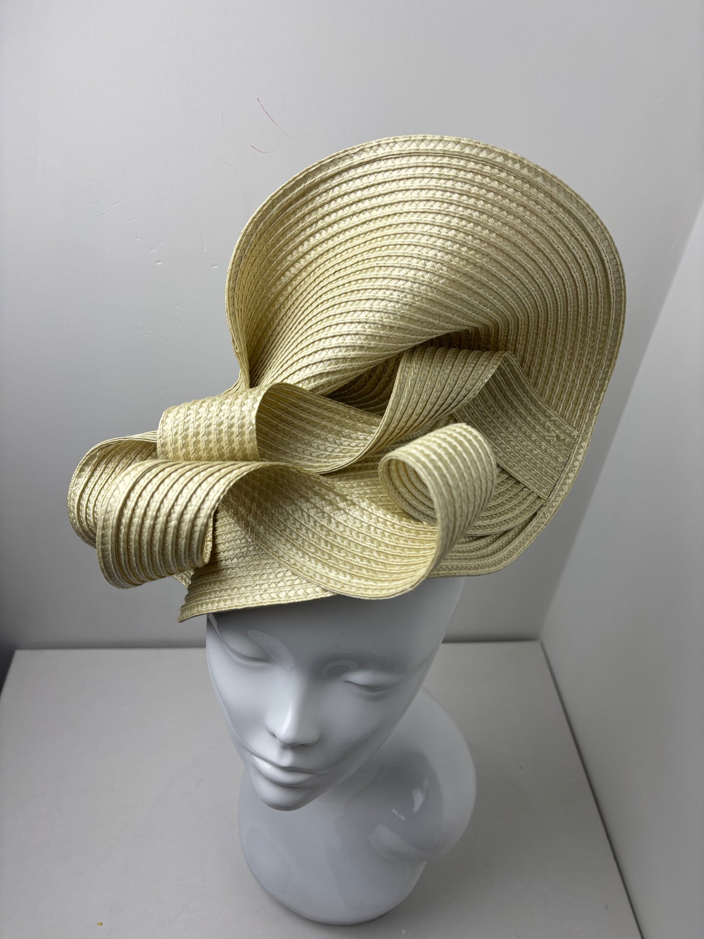 Bespoke One Off Gold Polybraid Fascinator