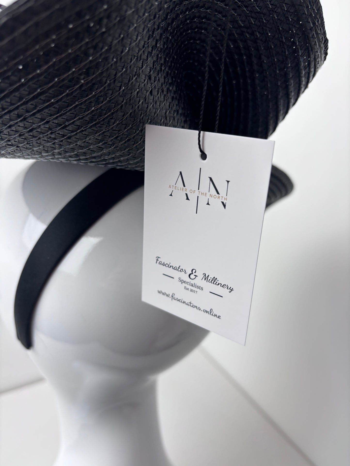 Bespoke Black & Plum Sculptural Fascinator