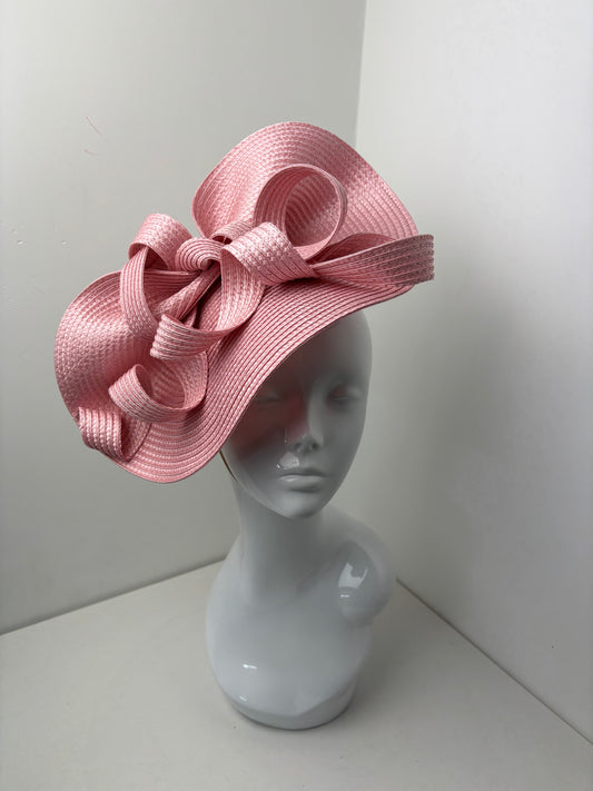 Bespoke Pink Woven Loop Fascinator