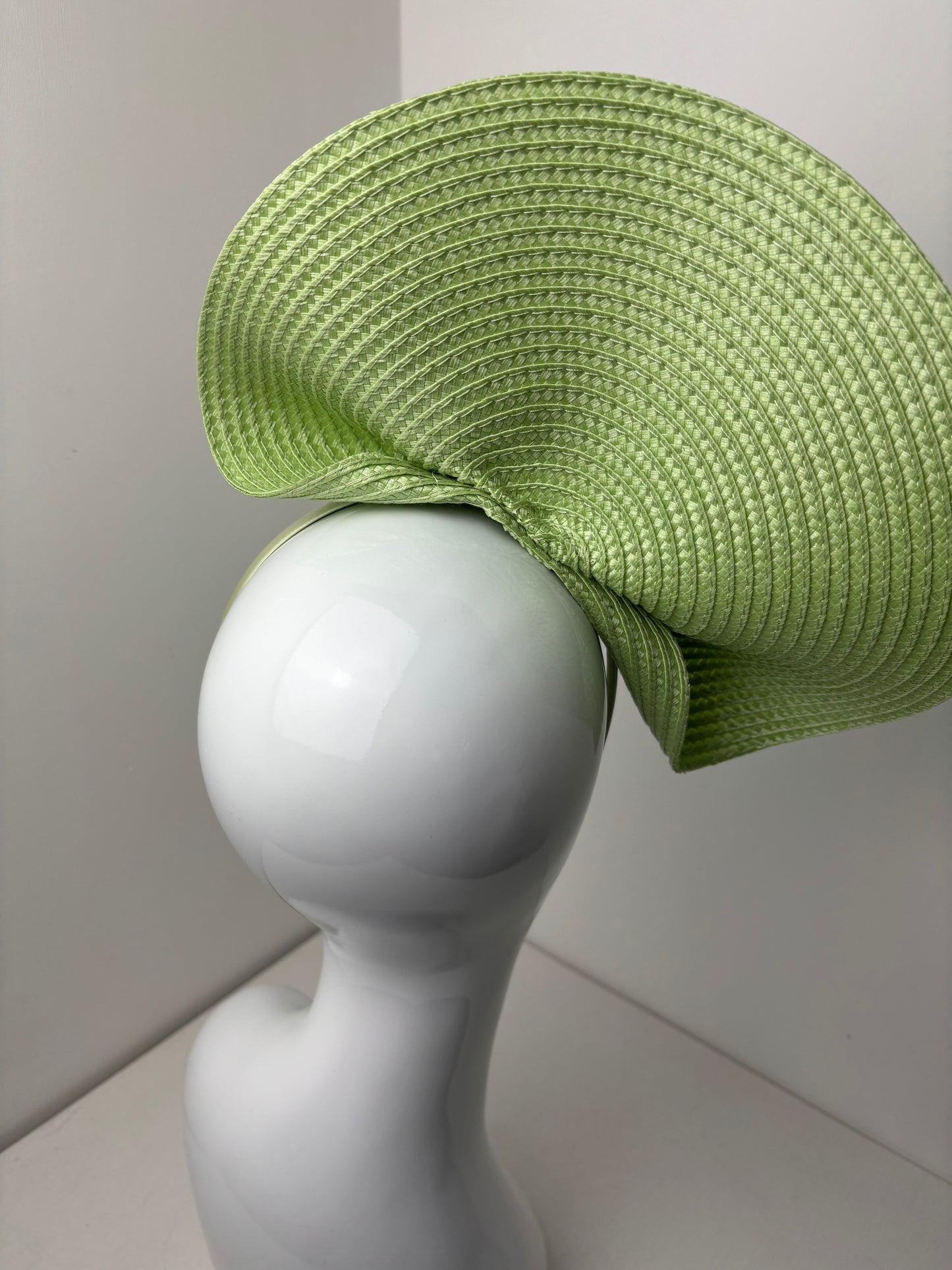 Bespoke Apple Green Statement Fascinator